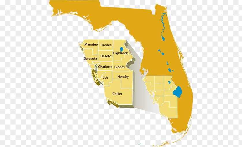 Florida Map Broward County Royalty-free PNG