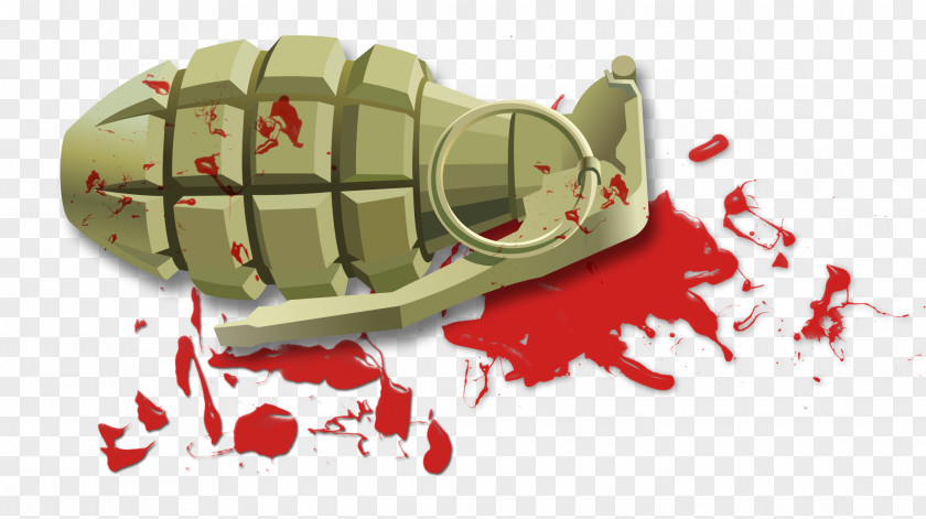 Hand-painted Grenade Poster War PNG