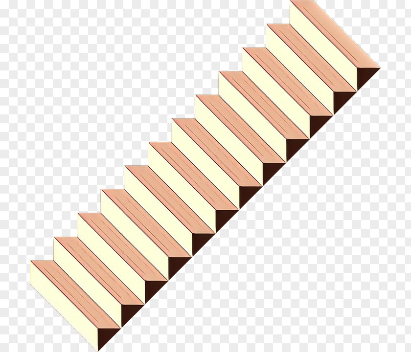Line Beige Wood Stairs PNG