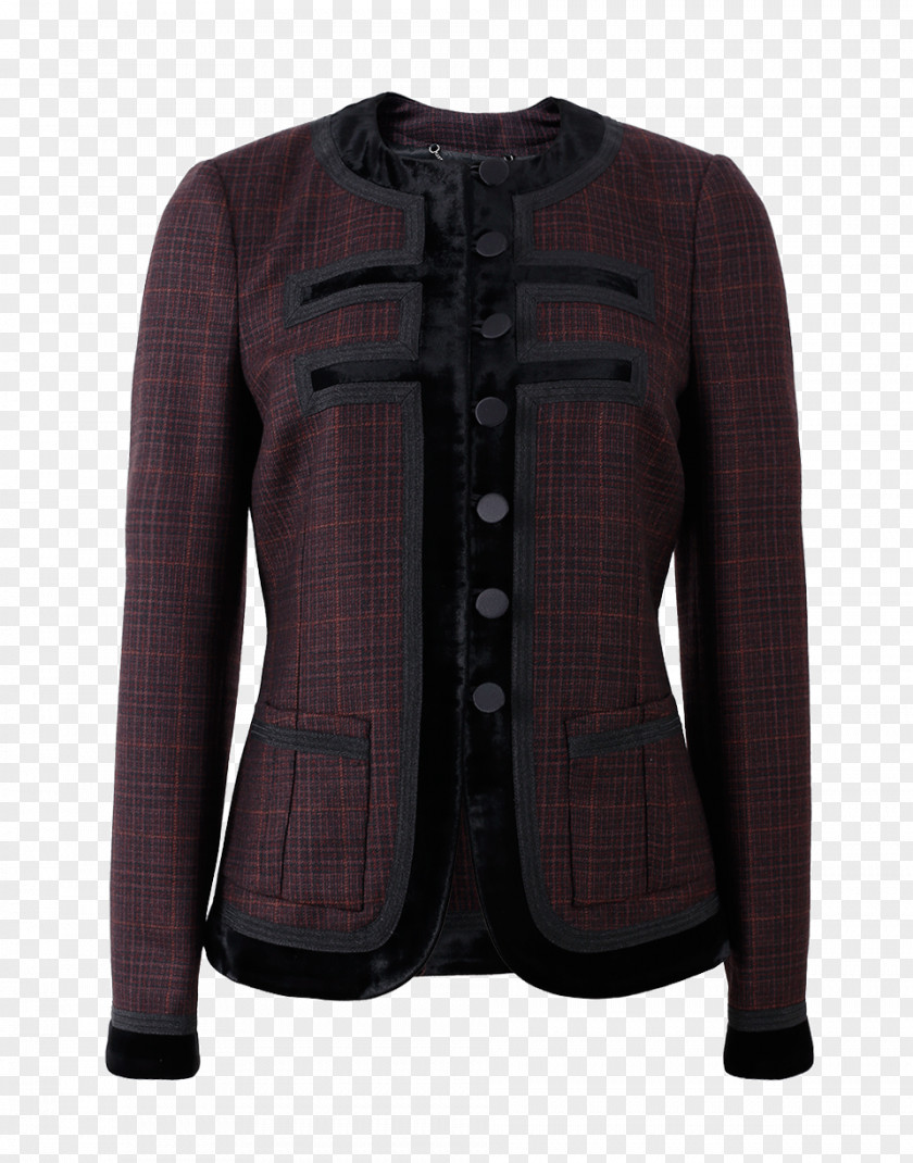 Plaid Jacket Flight Coat Sweater Clothing PNG