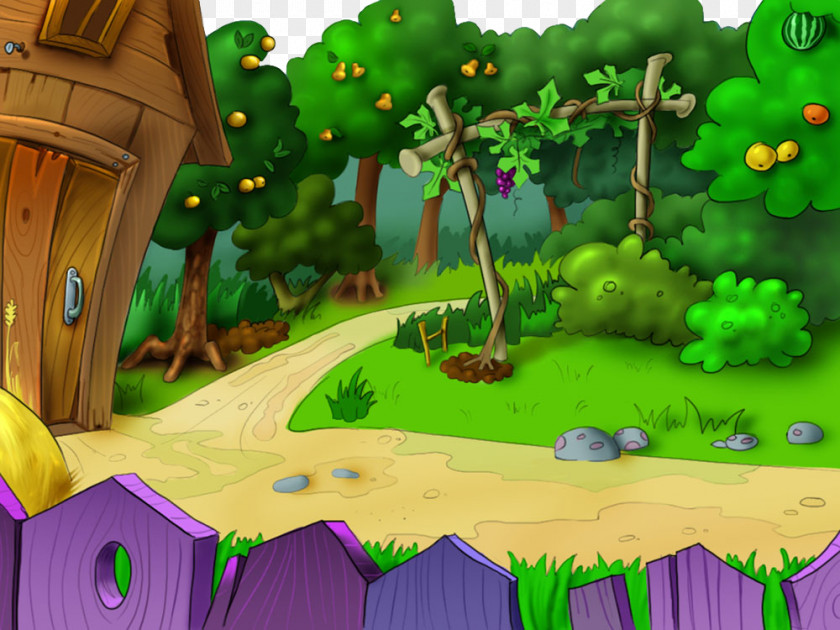 Fictional Character Landscape Green Cartoon Adventure Game Biome Tree PNG