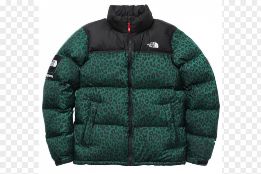 Supreme Leopard Nuptse The North Face Animal Print PNG