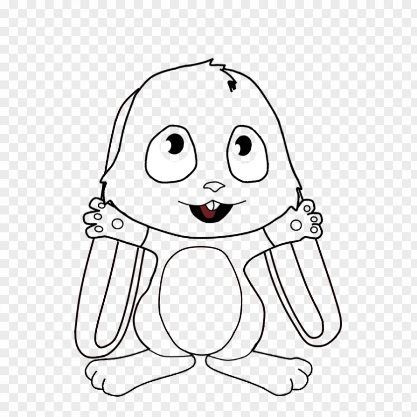 Cartoon Bunny Seeking Hug Drawing Line Art Clip PNG