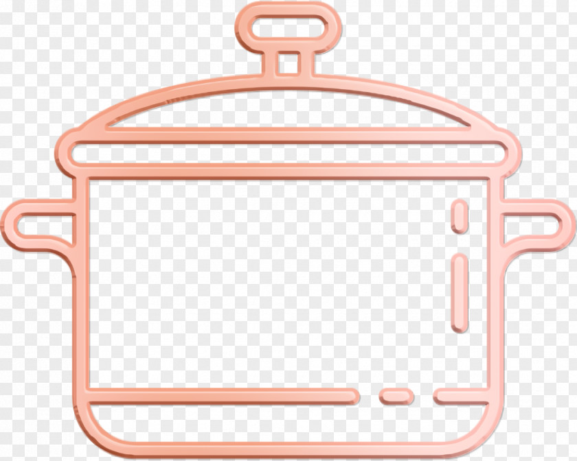 Pot Icon Kitchen Gastronomy Line Craft PNG