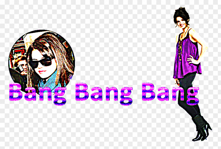 Selena Gomez Bangs Illustration Cartoon Purple Costume Font PNG