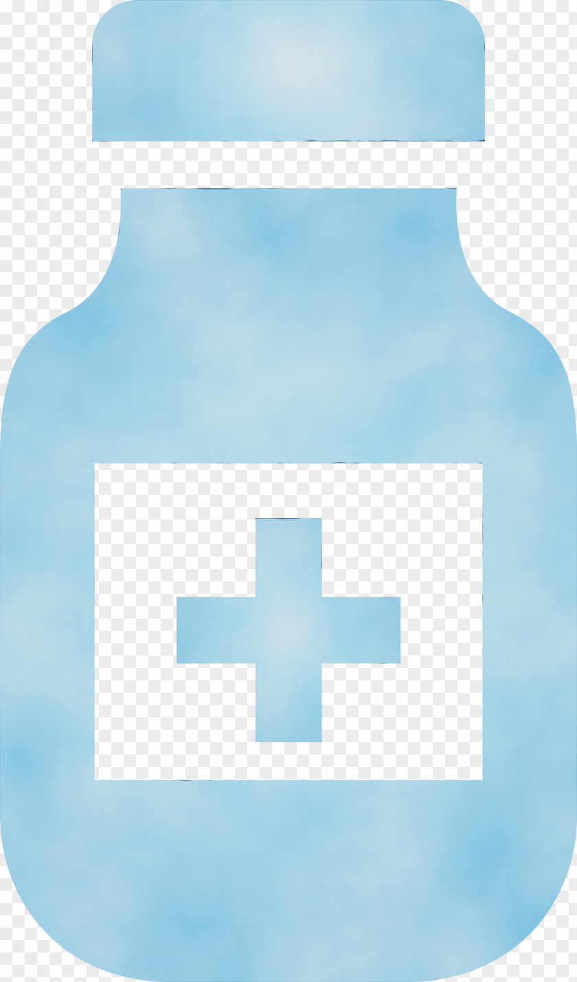 Blue Turquoise Aqua Water Bottle PNG