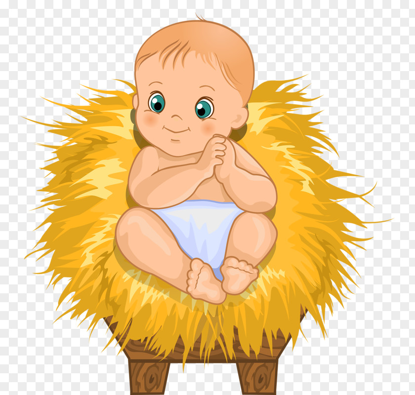 Cute Baby Manger Drawing Clip Art PNG