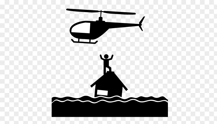 Helicopter Flood Pictogram Natural Disaster Clip Art PNG