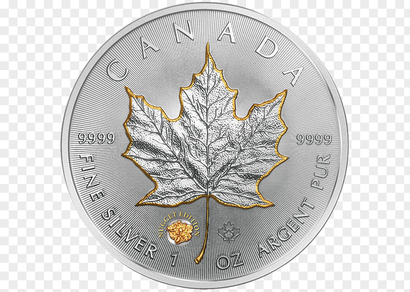 Native American Gold Coin Canadian Silver Maple Leaf Bullion PNG
