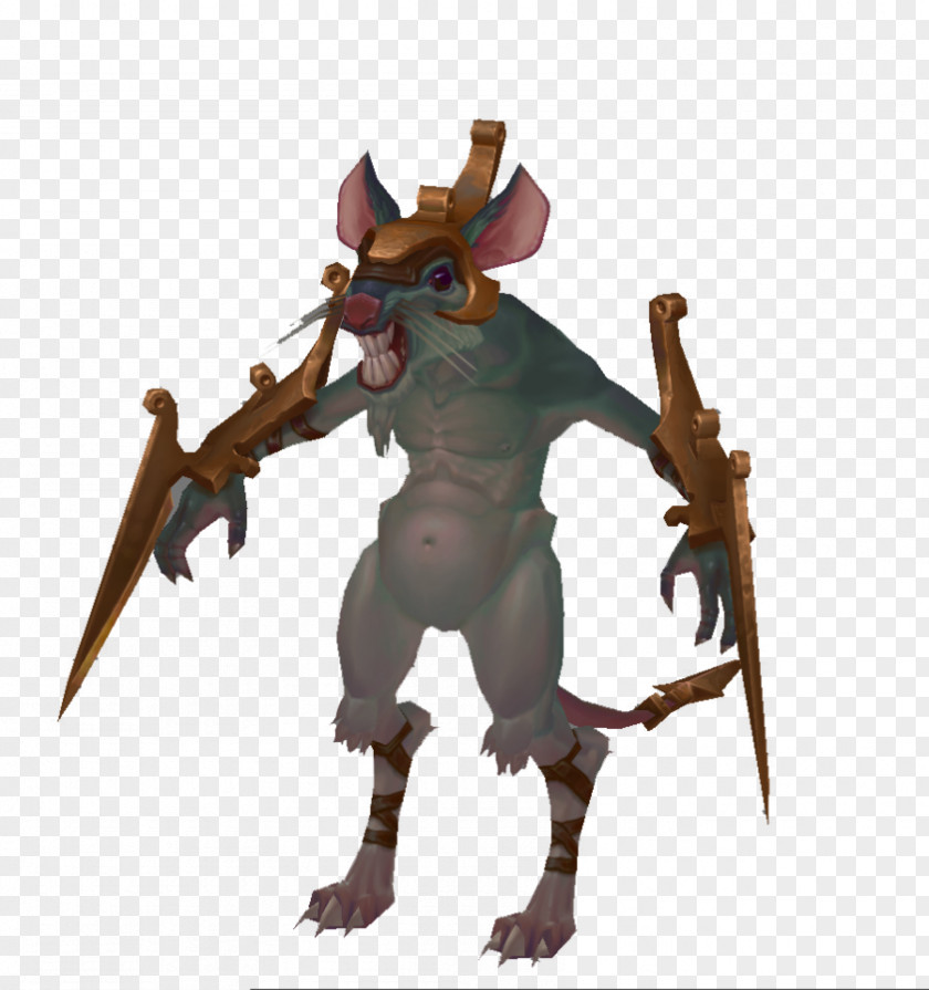 Rat Mercenary Monster Goblin Figurine PNG