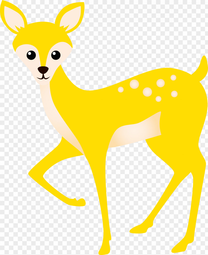 Yellow Wildlife Animal Figure Deer Tail PNG