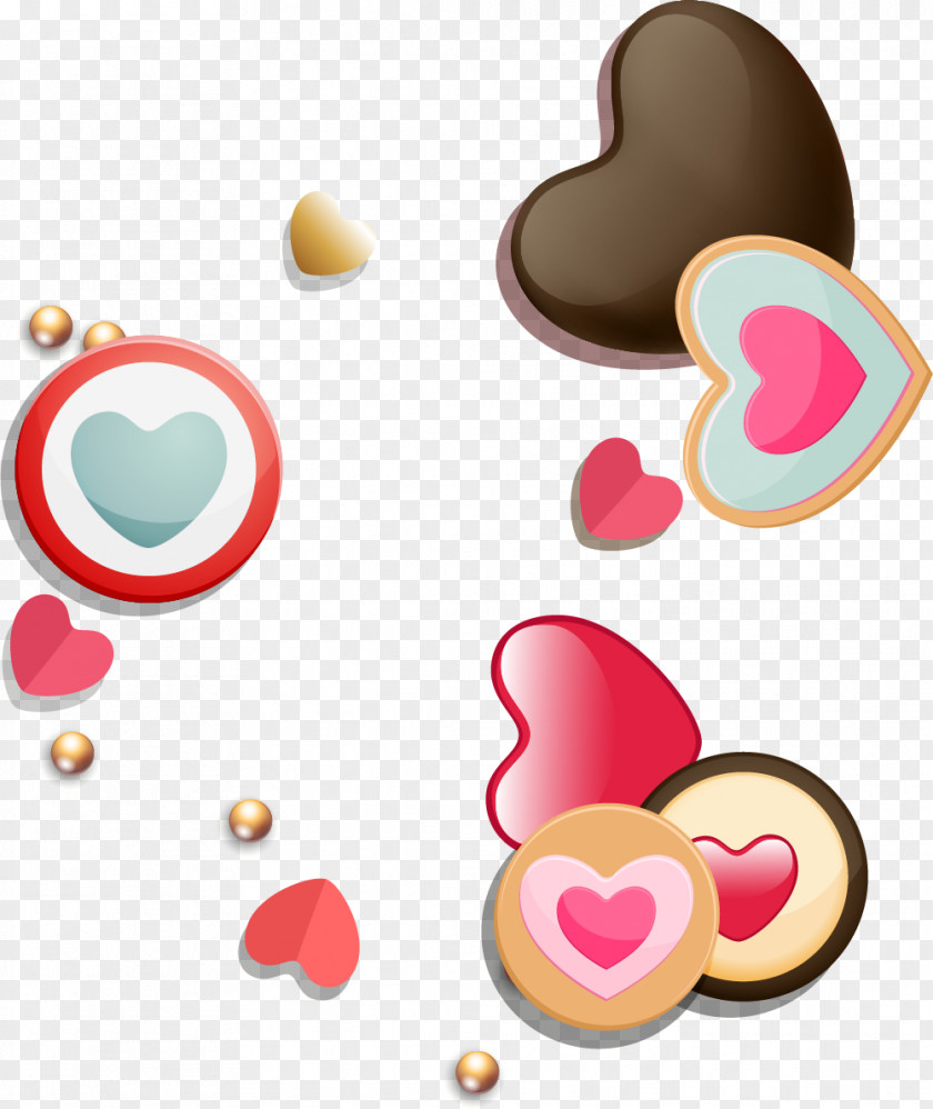 Heart-shaped Chocolate Decorative Pattern Heart Clip Art PNG