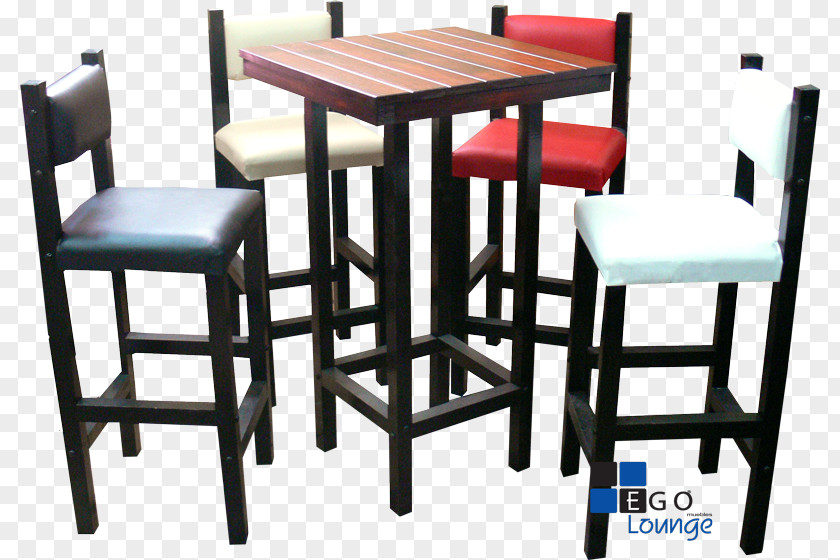 Table Bar Stool Chair Wood Furniture PNG