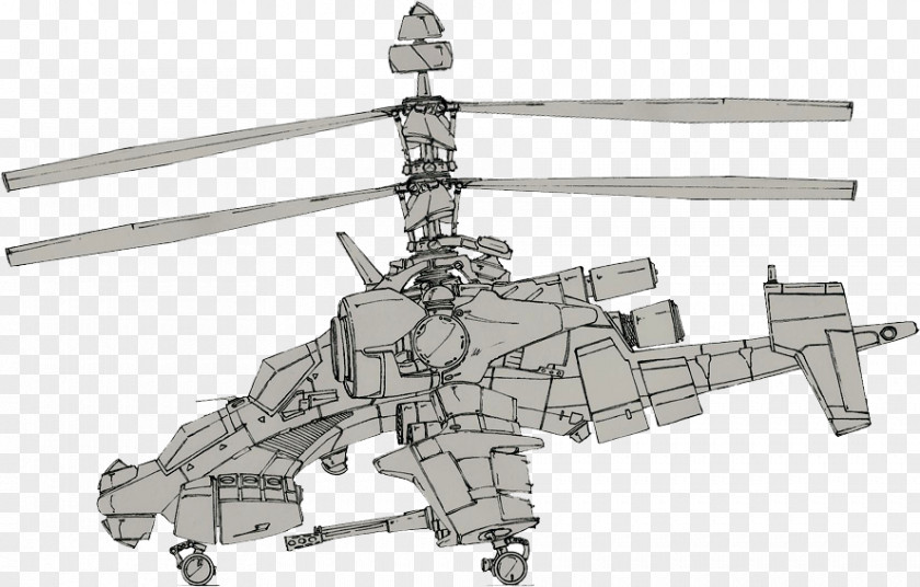 War Helicopter Rotor Kamov Ka-50 Art PNG