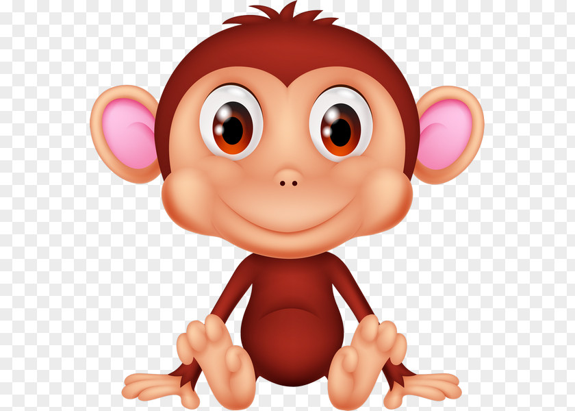 Monkey Vector Graphics Chimpanzee Cartoon Illustration Image PNG