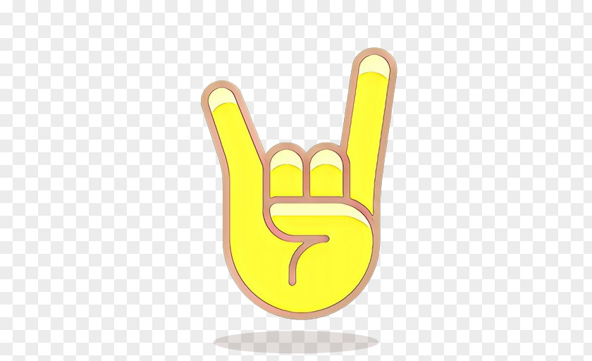 Symbol Logo Yellow Finger Gesture Hand Font PNG