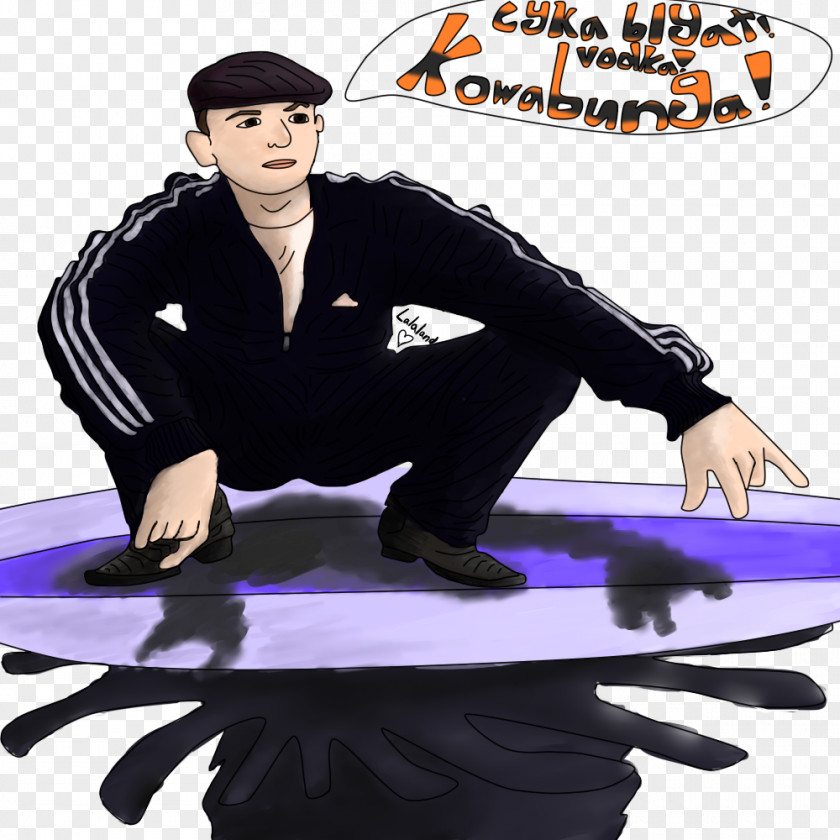 Comic Style Squatting Position Gopnik Drawing Slavs PNG