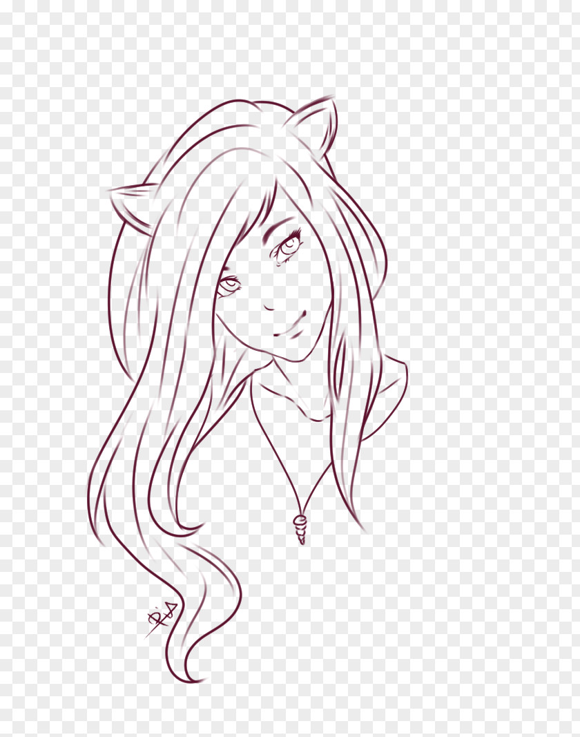 Lored Human Hair Color Coloring Sketch Drawing PNG