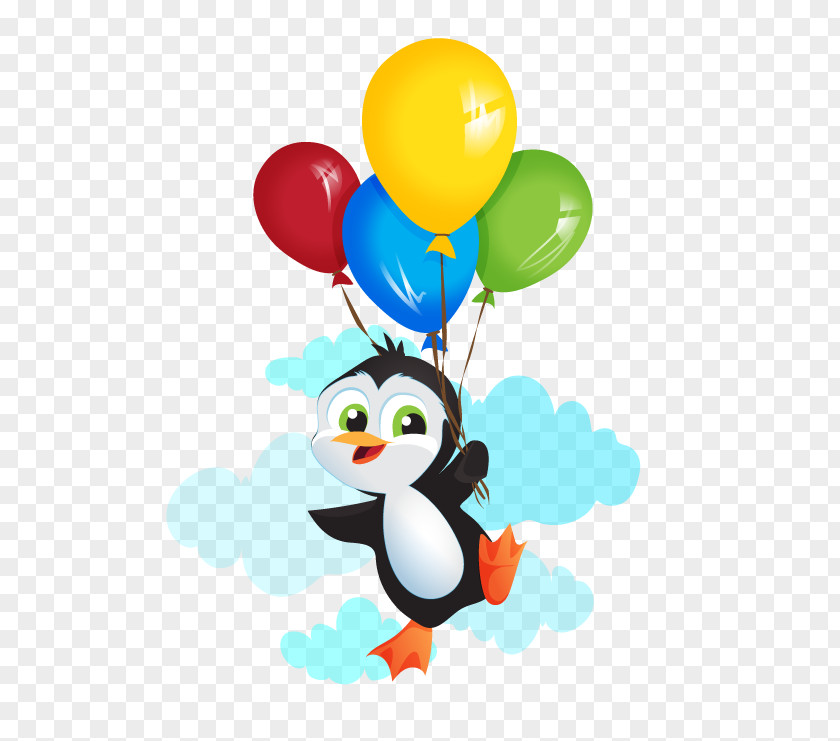 Penguin Balloon Bird Clip Art PNG