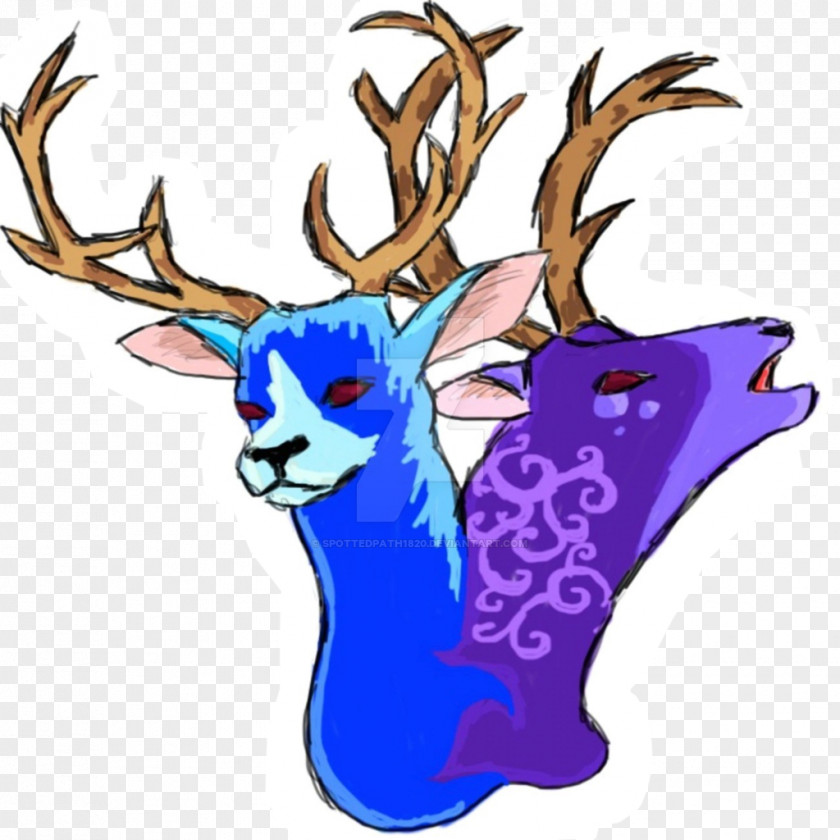 Reindeer Antler Cobalt Blue Clip Art PNG