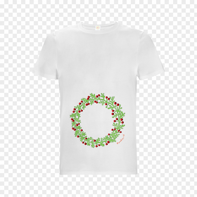 Wreath White T-shirt Sleeve Neck Font PNG