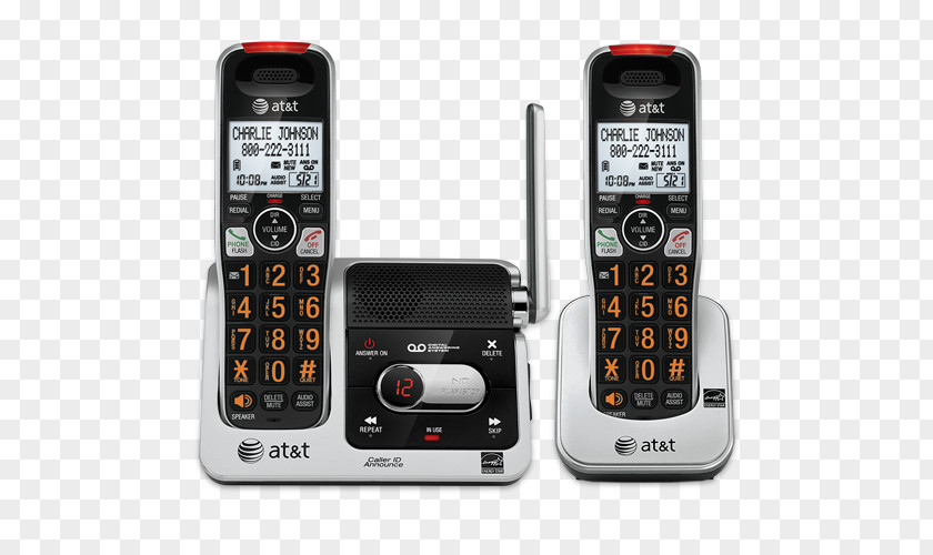 Answering Machine Cordless Telephone Handset Digital Enhanced Telecommunications AT&T PNG