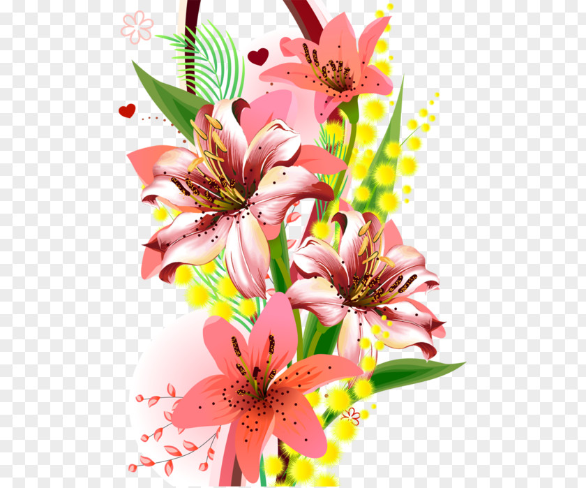 Hand-painted Lily Decoration Flower Lilium Clip Art PNG