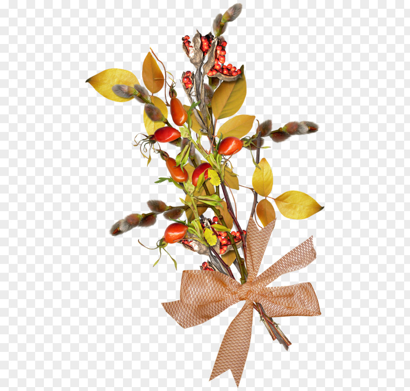 Autumn Floral Design Clip Art PNG