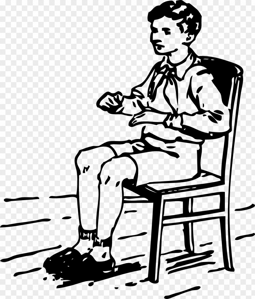 Sitting On Chair Clip Art PNG
