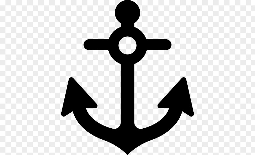 Black And White Anchor Artwork PNG