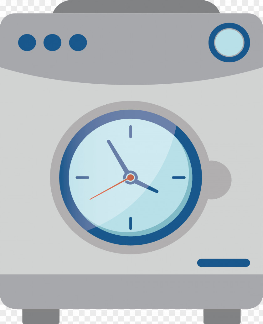 Creative Washing Machine Logo Alarm Clock Laundry PNG