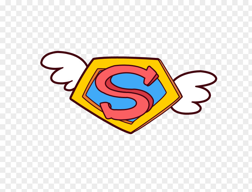 Floating Cartoon Superman Clark Kent Logo PNG