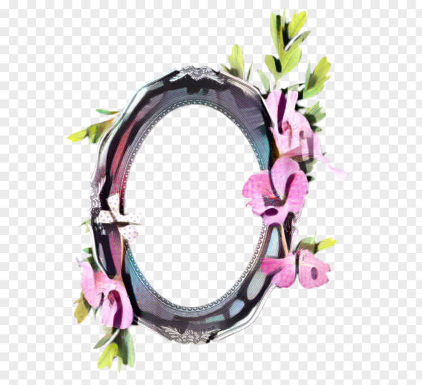 Flower Hair Accessory Pink Frame PNG