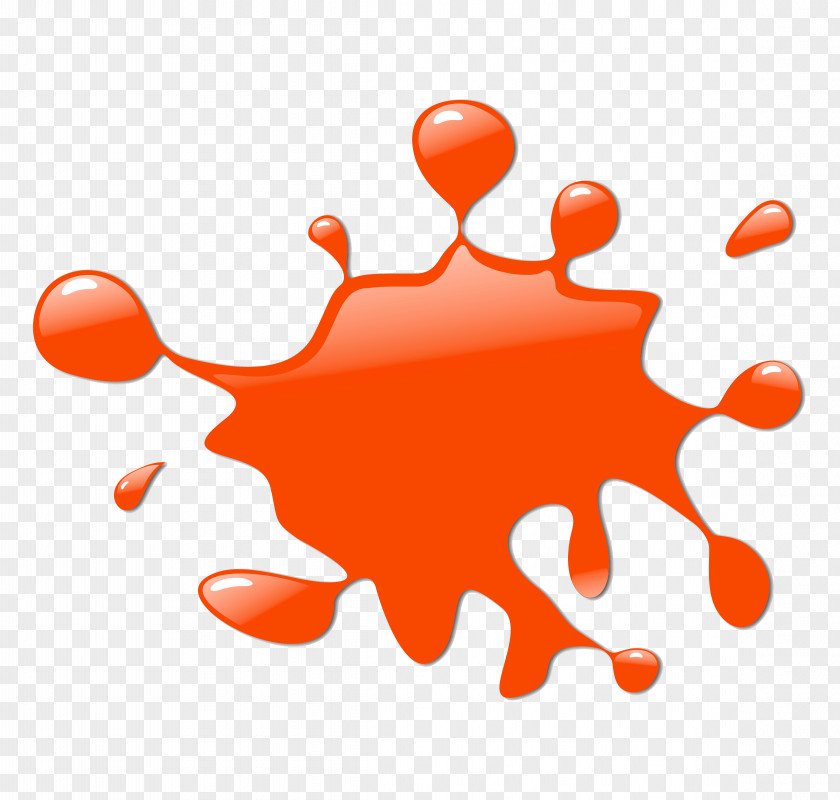 Orange Splat Cliparts Paint Blue Clip Art PNG