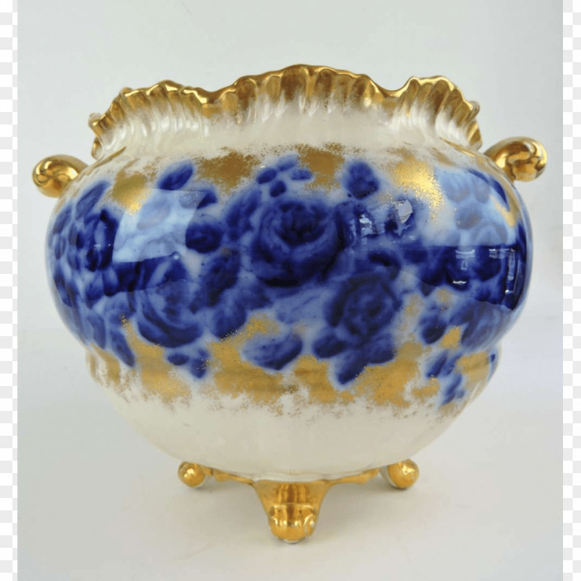 Vase Cobalt Blue Porcelain Tableware PNG