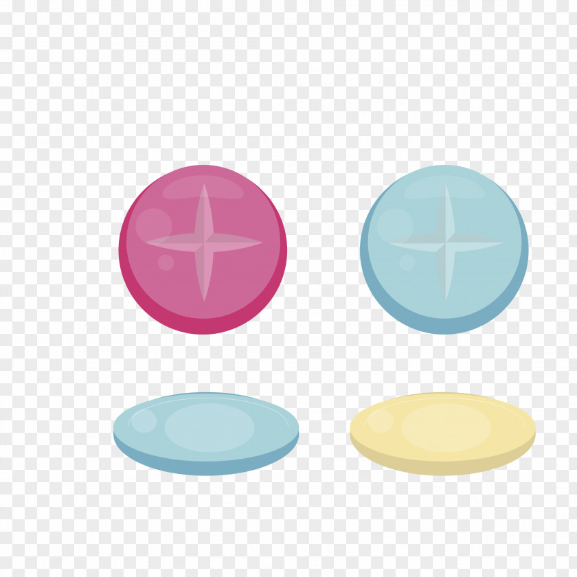 Vector Color Clothing Button PNG