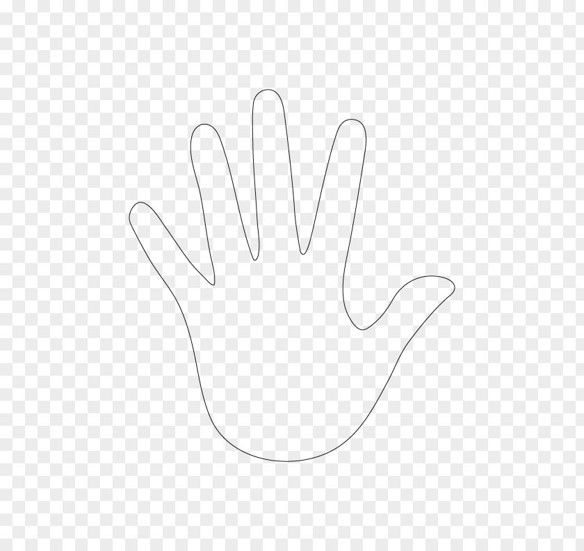 Hand Basket Thumb White Line Art PNG