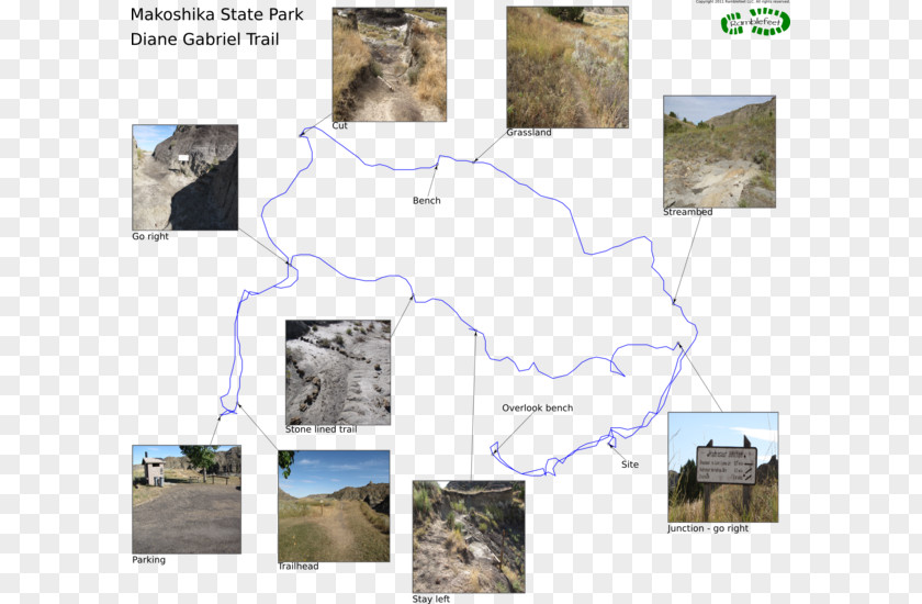 Park Makoshika State Trail Map PNG