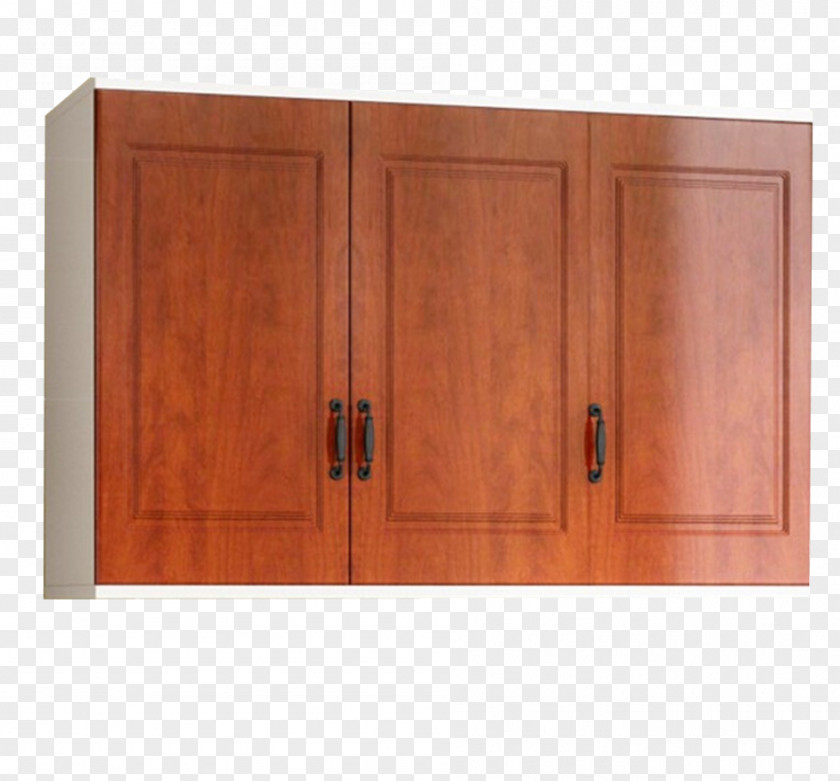Teak Color Three Door Cabinet Material Cabinetry PNG