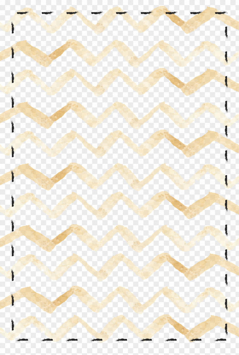Watercolor Gold Wave Polyline Background Dotted Line Border Painting Paper PNG