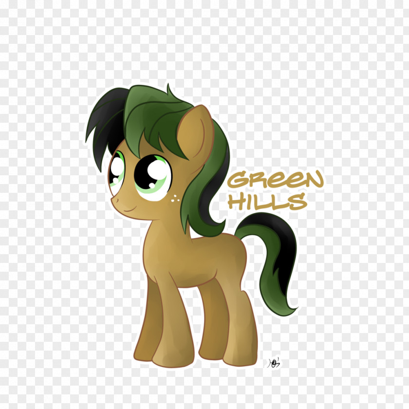 Green Hills Horse Figurine Font Character PNG