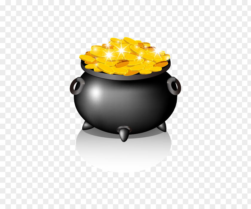 Vector Jar Of Coins Gold Coin PNG