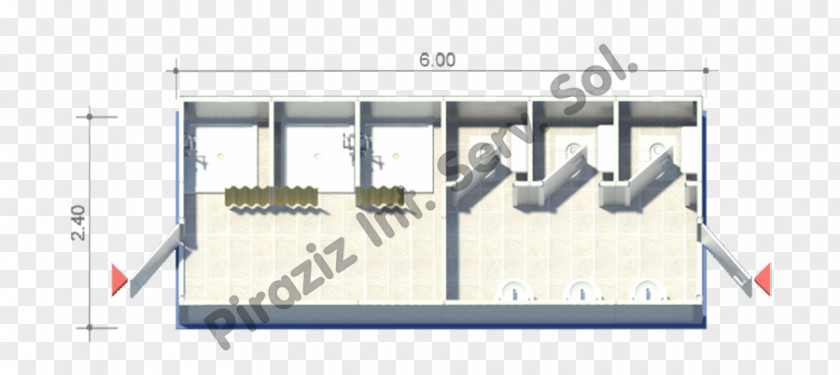 Wc Plan Shower Intermodal Container Piraziz Engineering Angle PNG