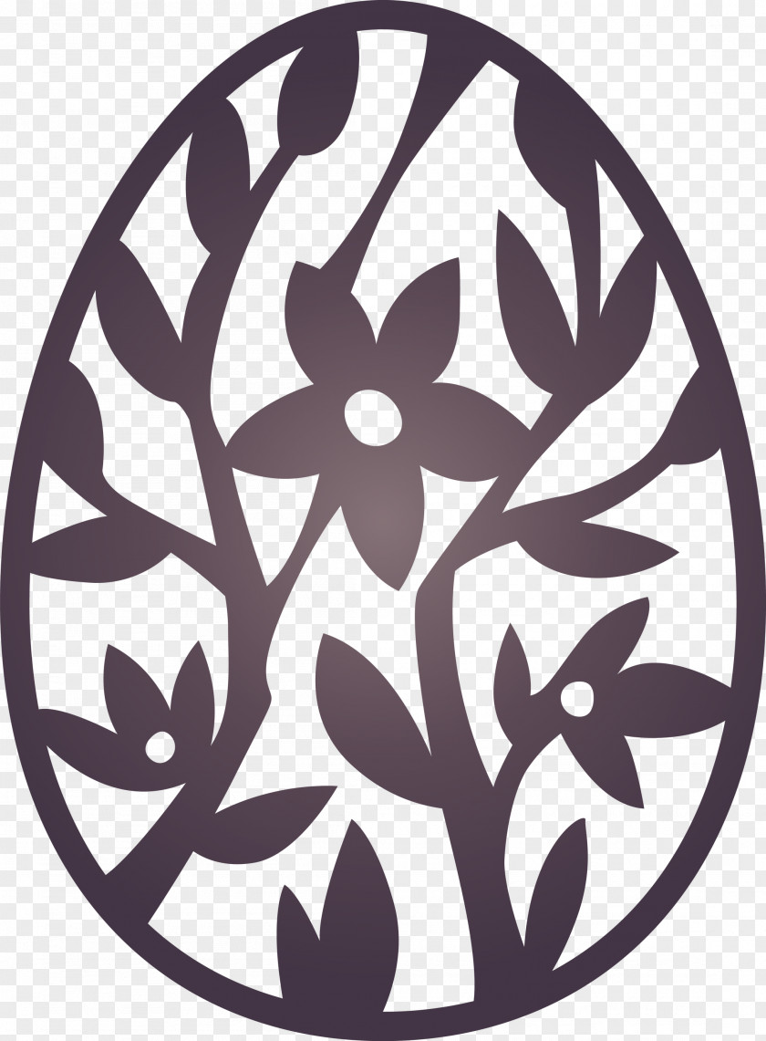 Easter Floral Egg Day PNG