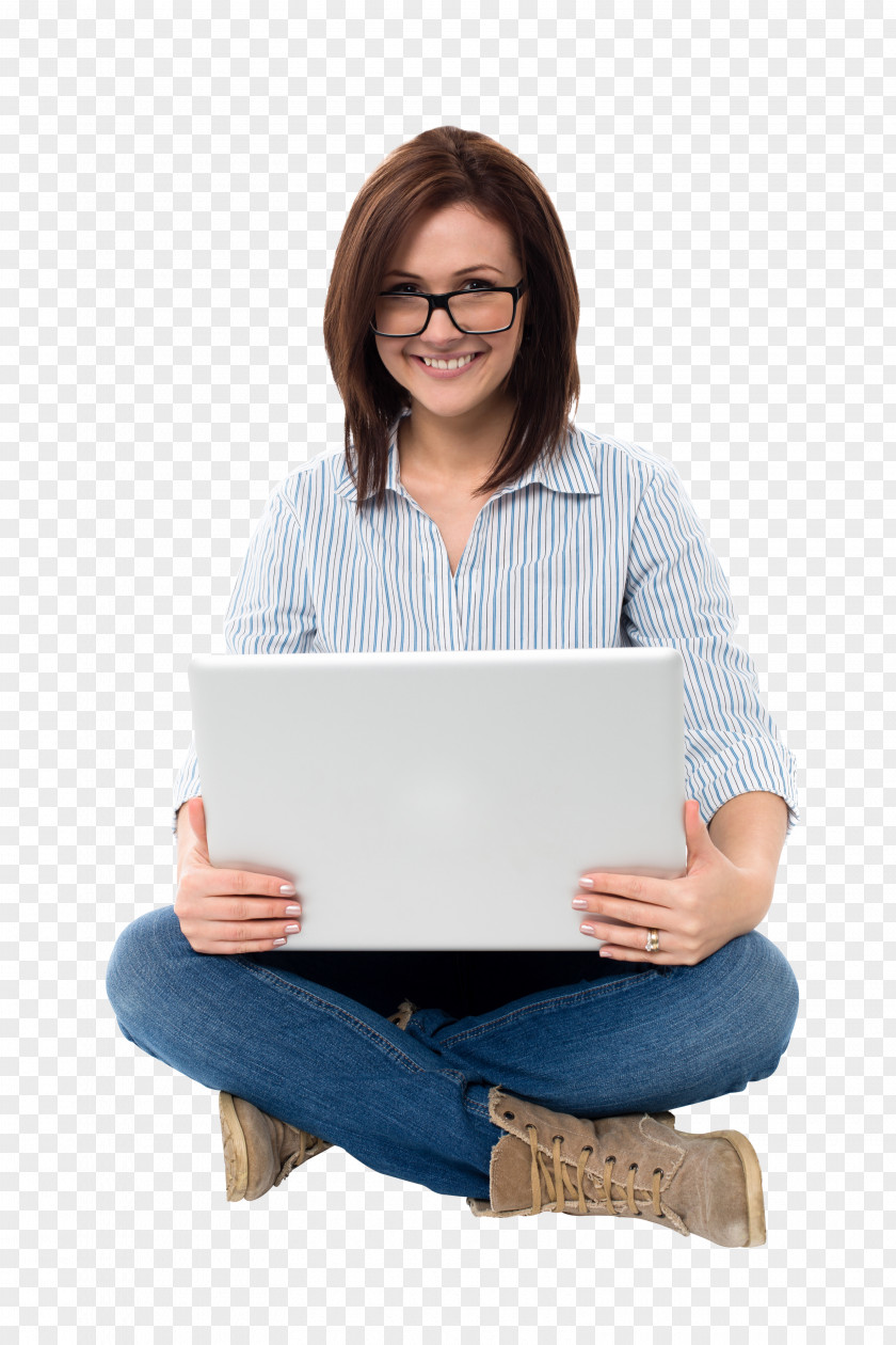 Woman Image Laptop Shutterstock PNG