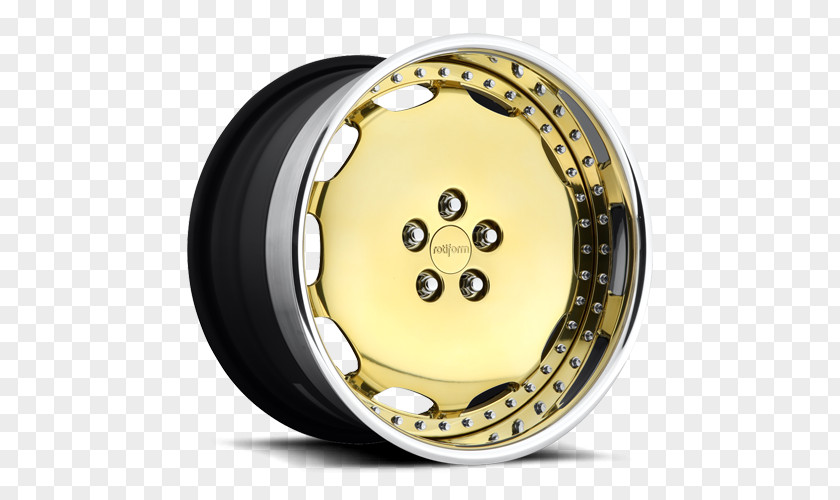 Car Rotiform, LLC. Gold Custom Wheel PNG