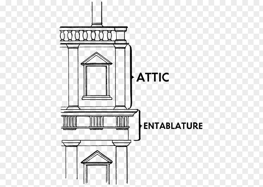 Frieze Architecture Attic Style Cornice Facade Building PNG
