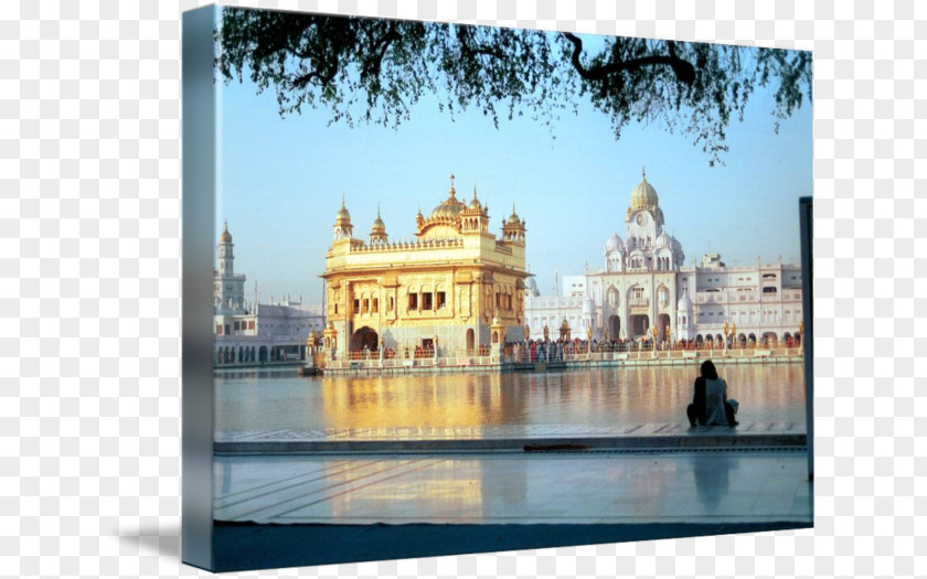 Golden Temple Canvas Print Painting Work Of Art Tourist Attraction PNG