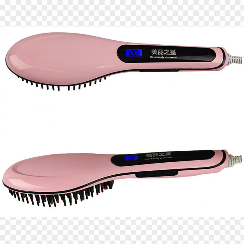 Hair Iron Comb Hairbrush Straightening PNG