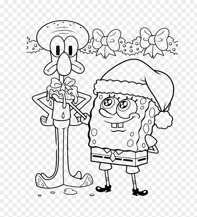 Sponge Bob Squidward Tentacles Patrick Star Coloring Book Christmas Day It's A SpongeBob Christmas! PNG